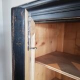 Parisian glazed wardrobe, Vintage painted showcase library