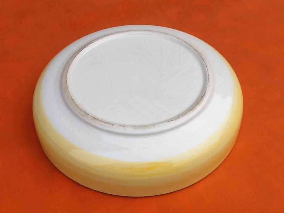 Hollow service dish Glazed ceramic decoration olives Diameter: 300mm...