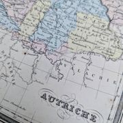 L'Autriche, carte ancienne, imprimée en 1852.