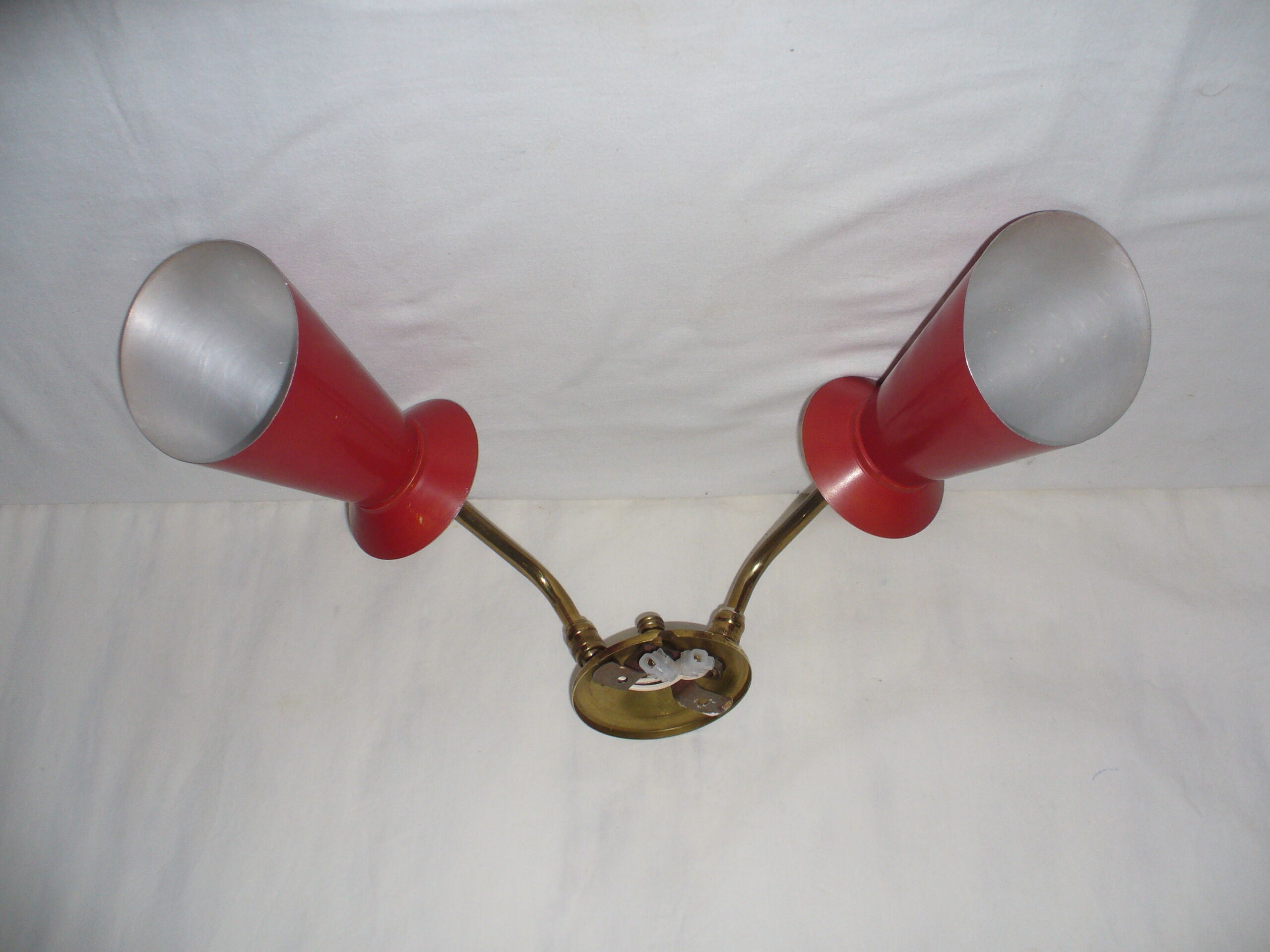 Double diabolo wall lamp from the 50s