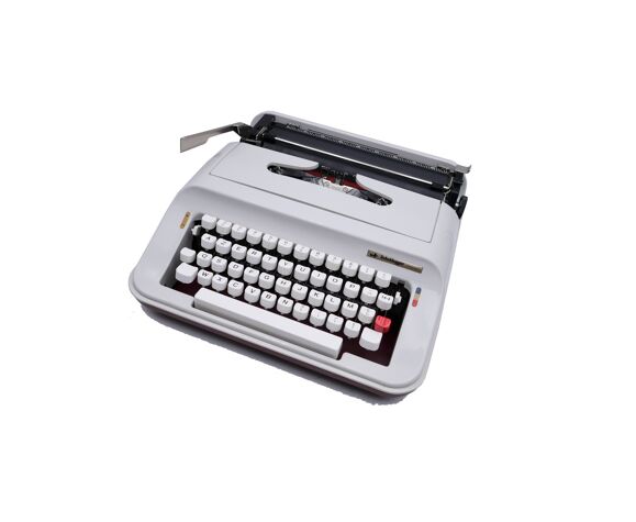 Typewriter Olivetti Scheidegger president burgundy and white revised ribbon  new | Selency