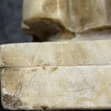 Adolpho Cipriani: Dante Alighieri Known as “Dante”: Alabaster Sculpture from the Late 19th Century