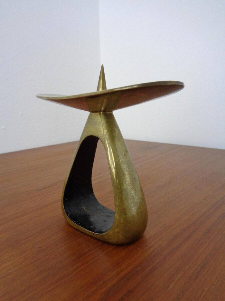 Austrian Model 3600 Candlestick in Brass by Carl Auböck, 1950s