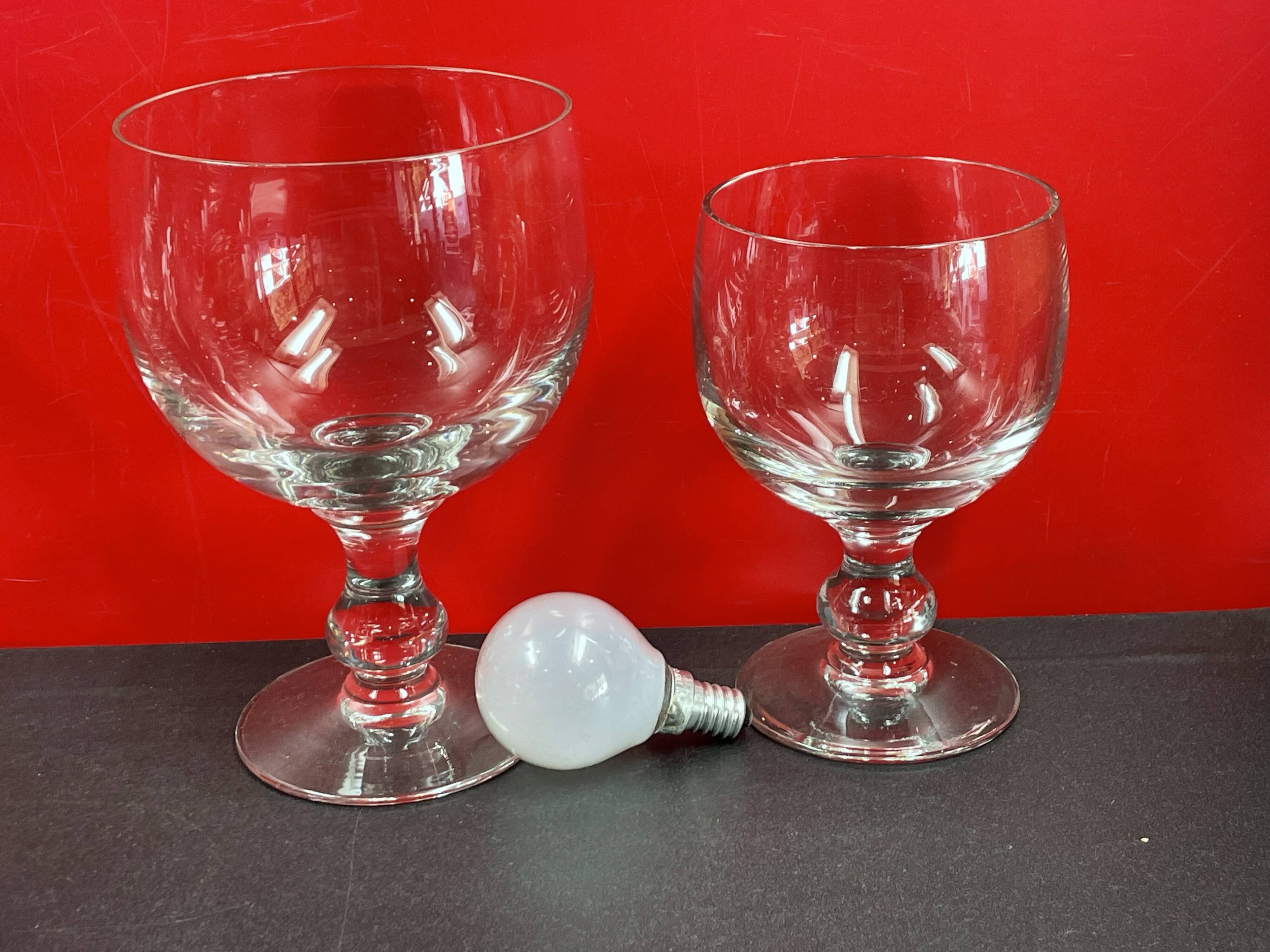 Set of 2 x 4 glasses (wine & water) louis philippe style 14 and 16.5 cm