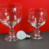 Set of 2 x 4 glasses (wine & water) louis philippe style 14 and 16.5 cm