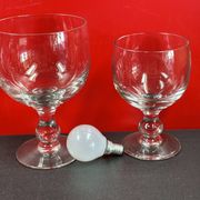 Set of 2 x 4 glasses (wine & water) louis philippe style 14 and 16.5 cm