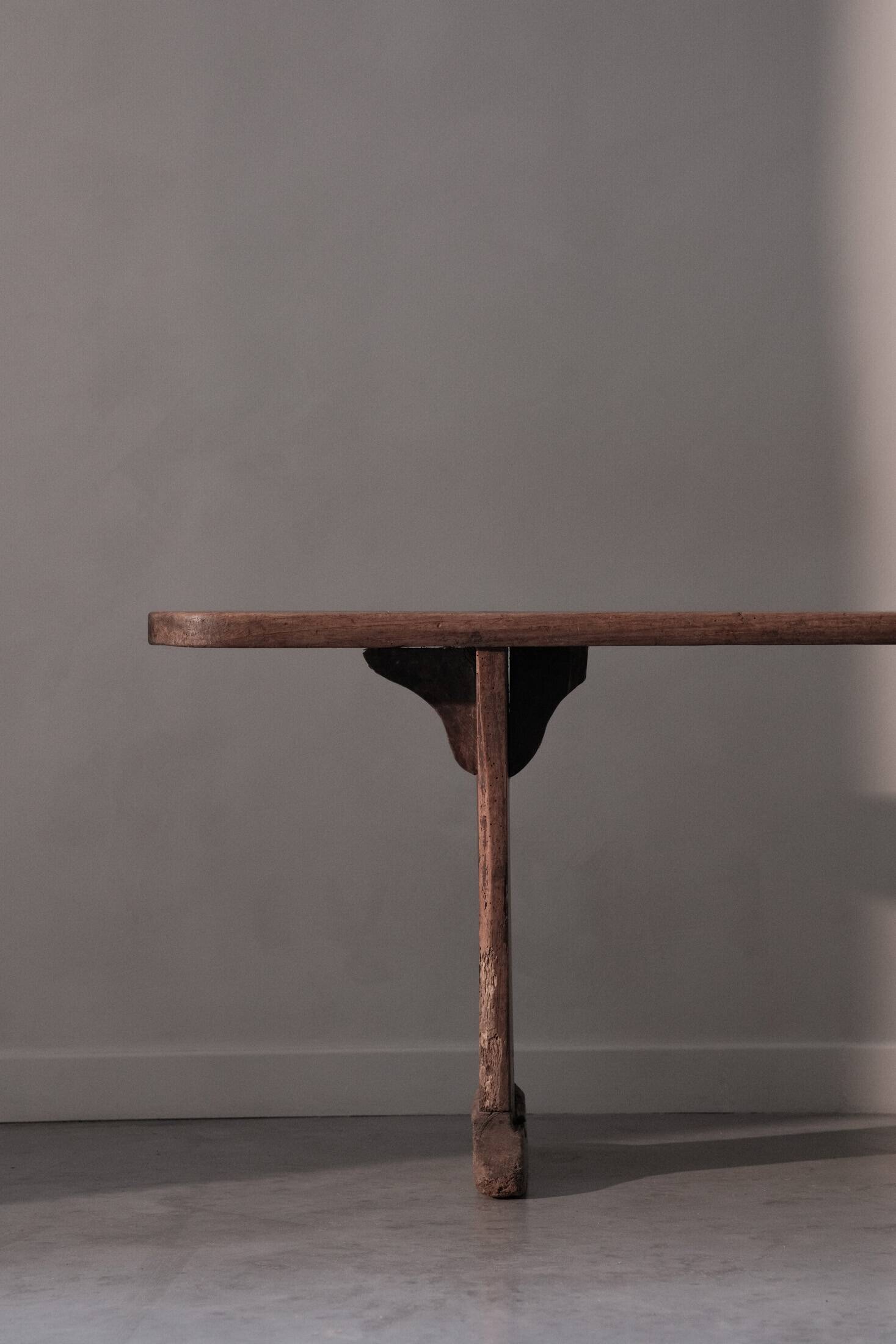 Farmhouse bench in chestnut wood