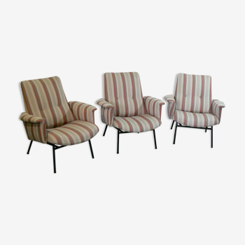 Set of 3 armchairs SK660 Pierre Guariche