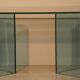 Bacco desk in transparent glass attributed to Tonelli, Italy, 1980s.