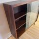 Vintage rosewood library with sliding glass doors – mid-century Scandinavian design
