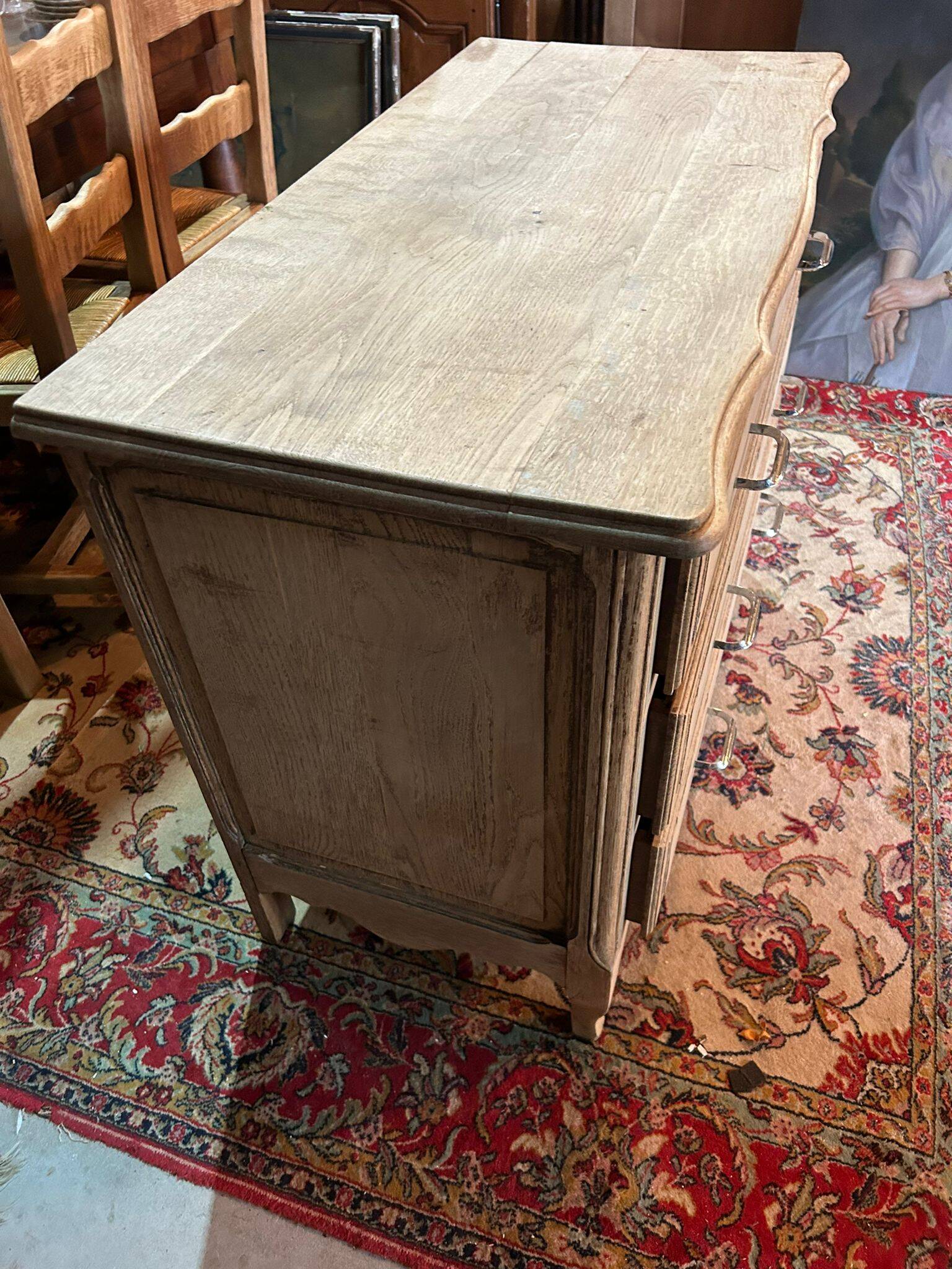 Stripped oak chest of drawers