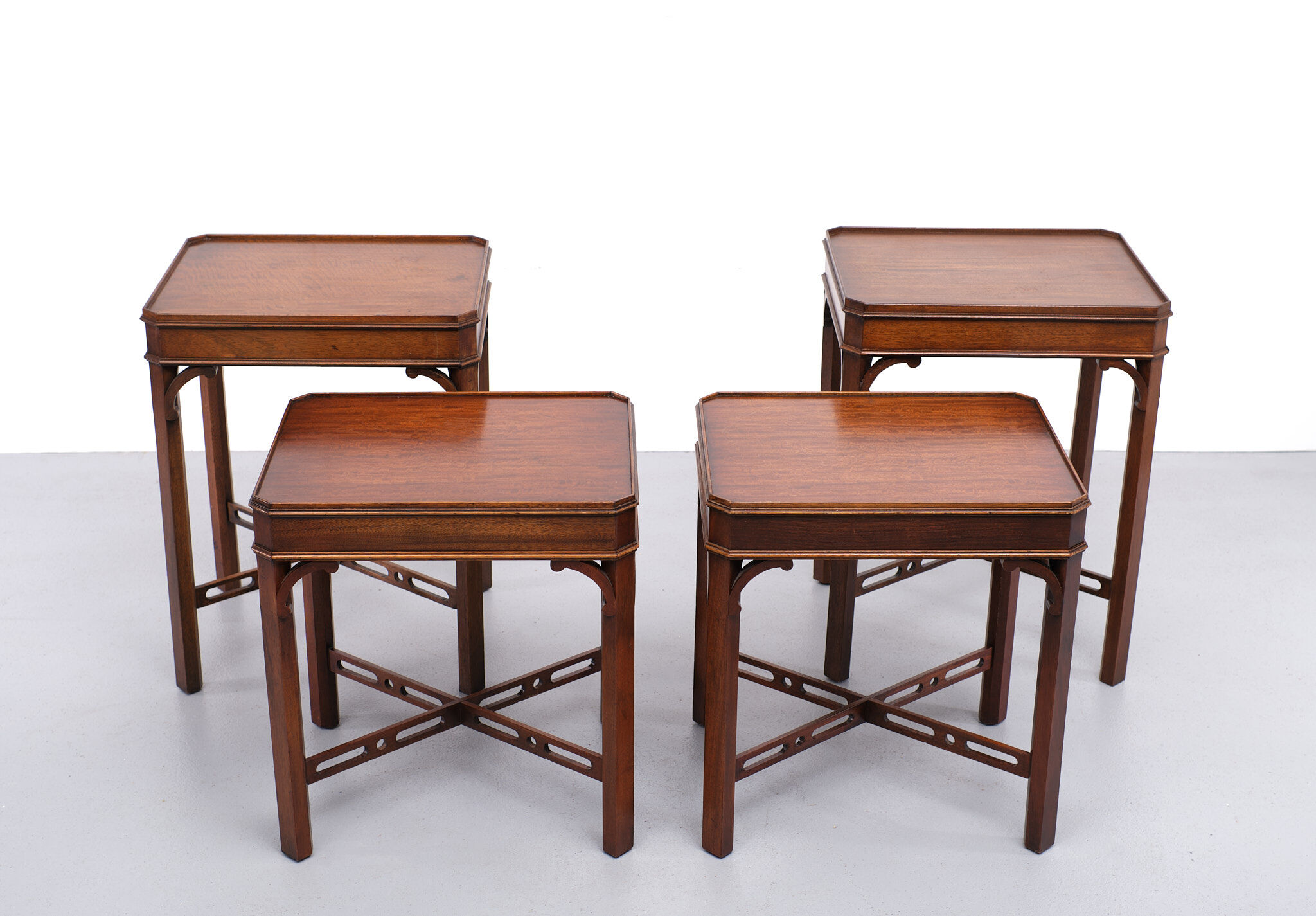 Bevan Funnell Mahogany Side Tables Georgian Revival England, 1960s