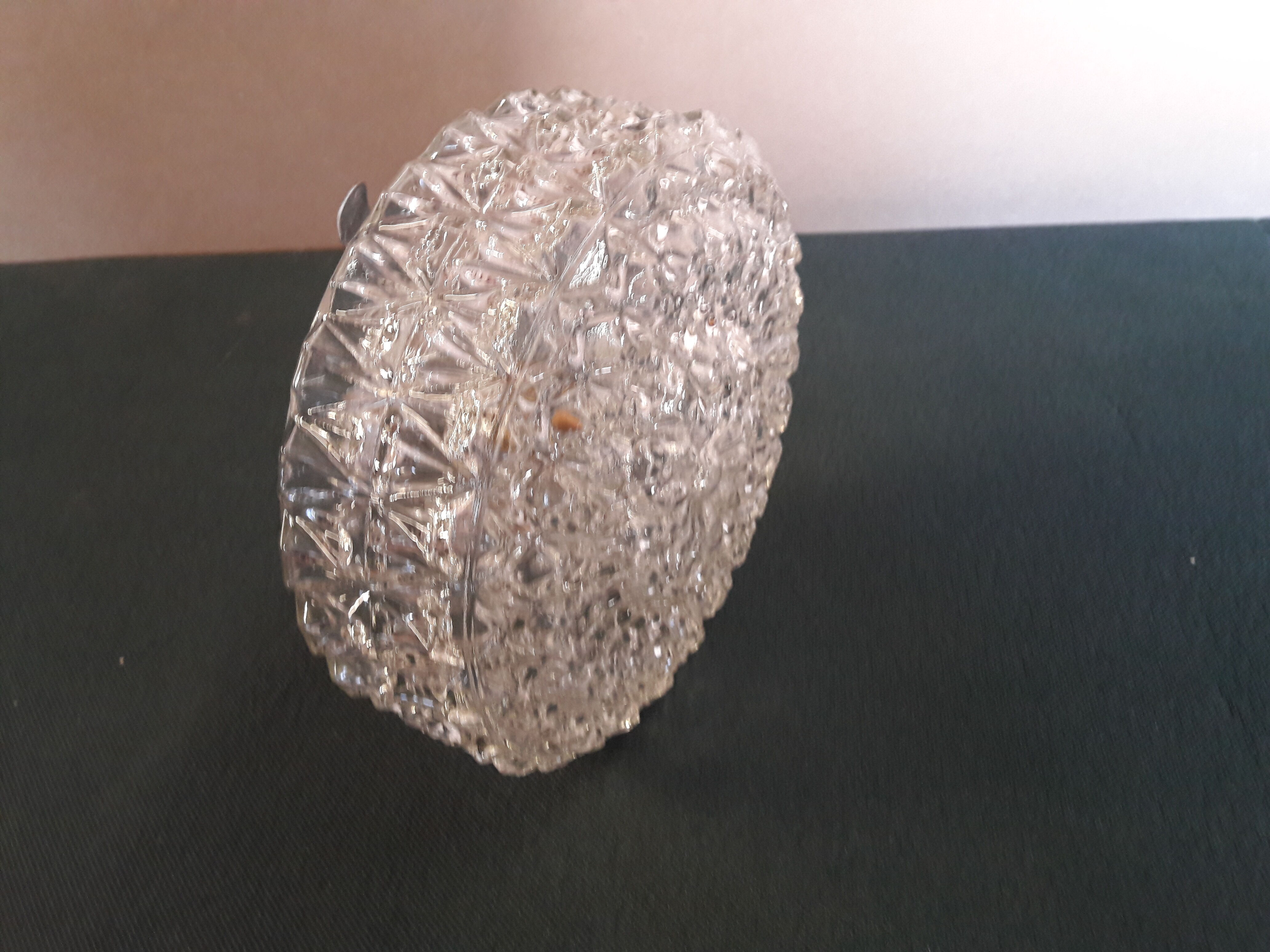 Round glass ceiling lamp