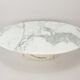 Mid-century italian marble oval coffee table, 1980s
