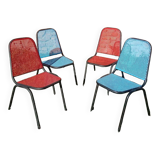Openwork metal chair