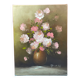 Vase au bouquet, signature à identifier, huile sur toile