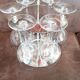 Metal support with crystal stem glasses