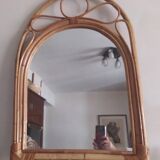 Vintage bamboo mirror 50x72cm
