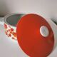 Vintage soup tureen Wunsiedel Bavaria – orange pop flowers 70s