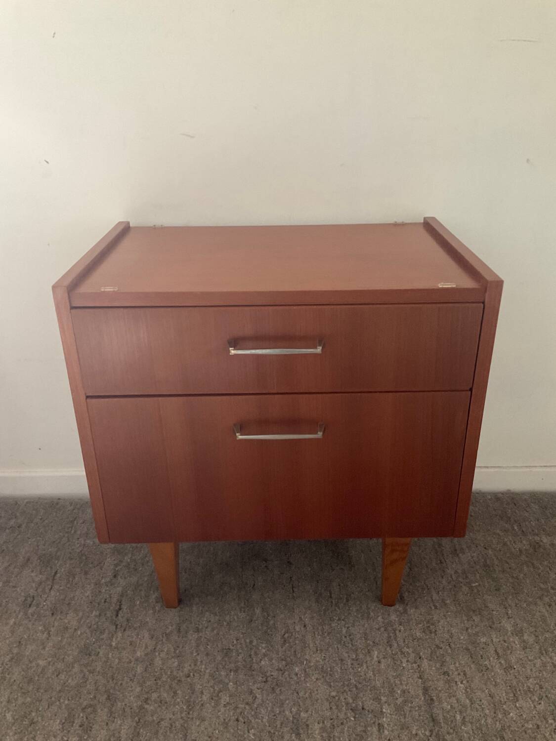 Scandinavian teak bedside table from the 60s and 70s