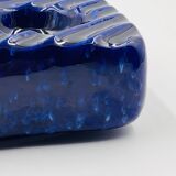 Cobalt blue ceramic ashtray, designed by Cari Zalloni