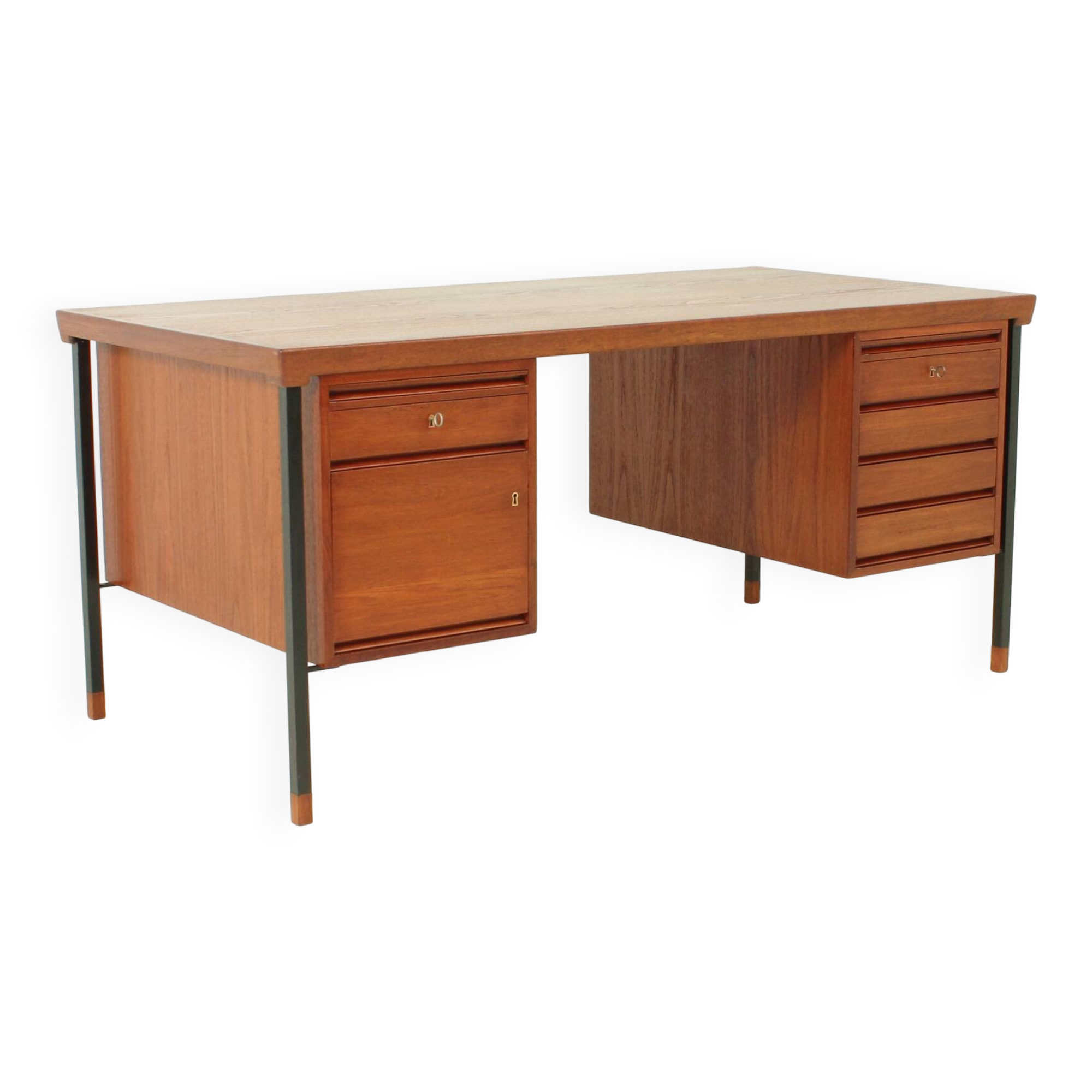 Teak desk by Peter Hvidt and Orla Mølgaard for Søborg, Denmark