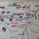 Educational map Brittany and Vendée Pays de la Loire Castles of the Loire