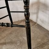 Black chair Napoleon III year, with gilding