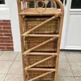 Vintage rattan chiffonier