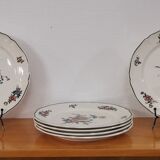 Set of 6 old flat ceramic plates VILLEROY and BOCH "Alt Strassburg"