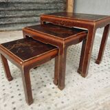 Antique set of oriental style nesting tables