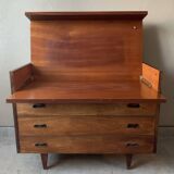Coiffeuse, commode scandinave en palissandre, années 60