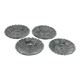 H1Y set of 4 faceted plates in Biedermeier style