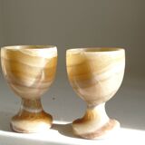 Set of 2 onyx egg cups