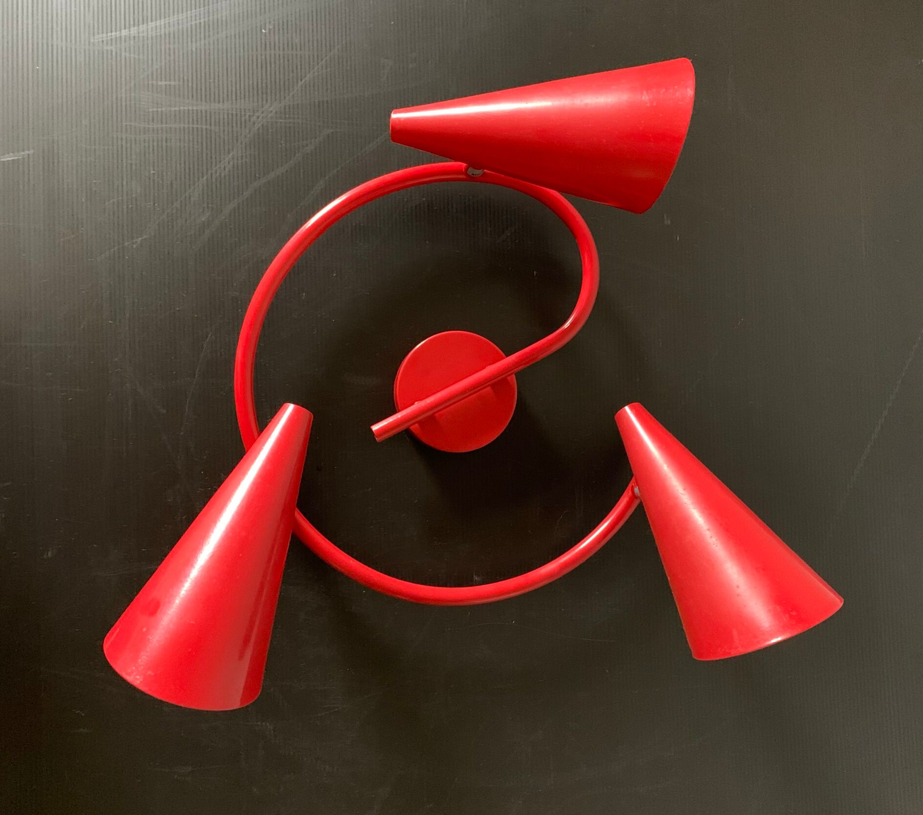 Red vintage wall lamp or ceiling lamp