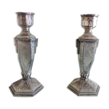 Pair of art deco style candle holders