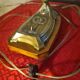 lampe de notaire  art deco, bureau, 1920 a 40 laiton et socle bois vernis h
