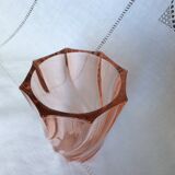Vintage vase in pink glass art deco France