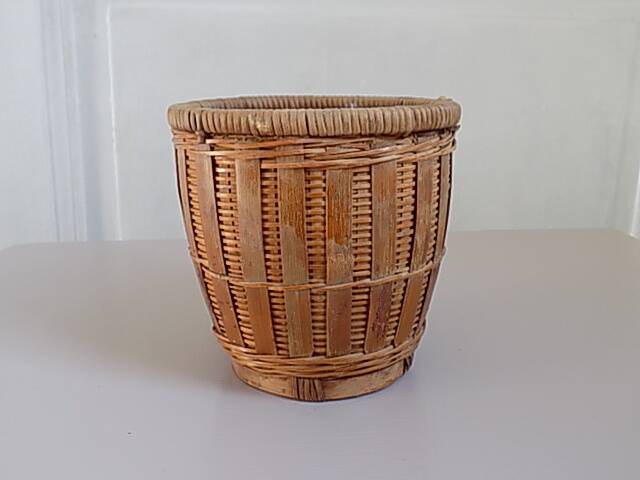 Small rattan plant pot