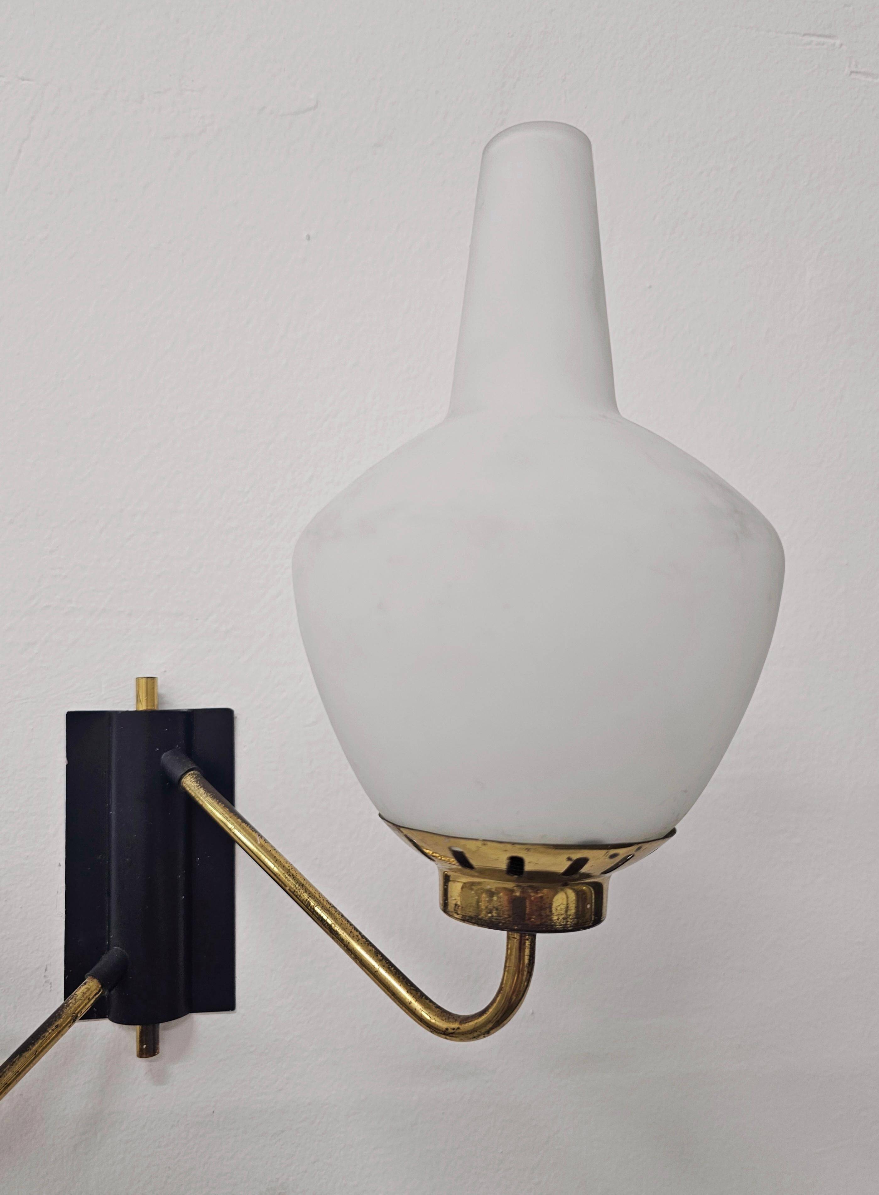 Mid-Century Modern wall lights attributed to Stilnovo 1950s
