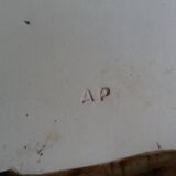 AP ceramic trinket tray with lace-like embroidery effect