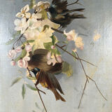 Oil on canvas late nineteenth, early twentieth, Trendy Birds