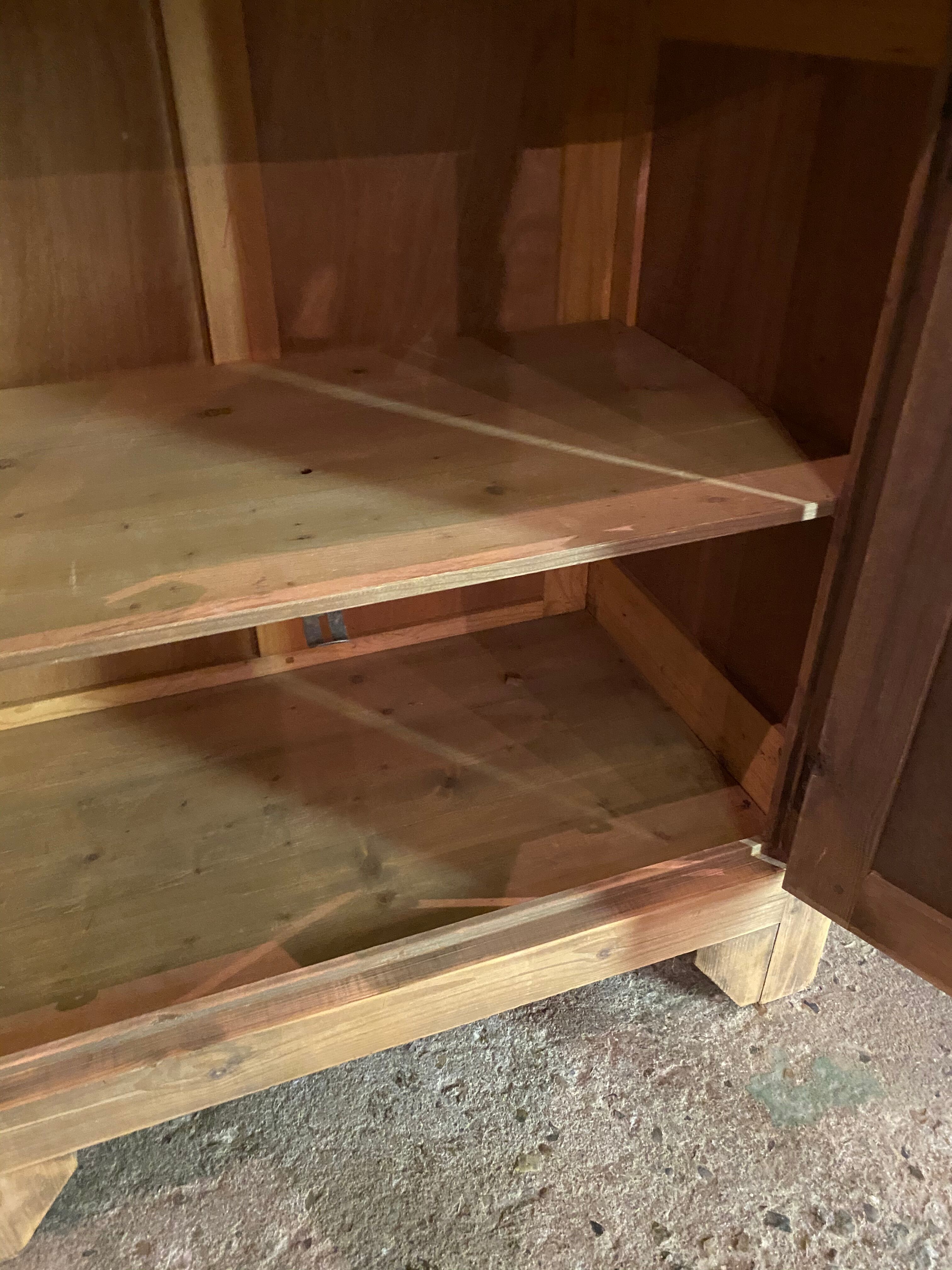 Vintage Parisian buffet made of raw wood