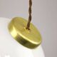 Mid-Century Italian Opaline and Brass Pendant Lamp