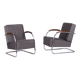 Bauhaus Armchairs in Beech and Chrome from Mücke-Melder, Czech, 1930s, Set of 2