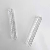 Suite of 6 knife holders in crystal relief gridded