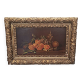 Belgium oil painting by G. Henrotte Fruit Still Life 1914