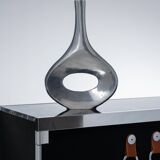 Vase soliflore en métal, 1980s