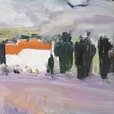 Painting by Nagao Usui "Landscape of Provence"