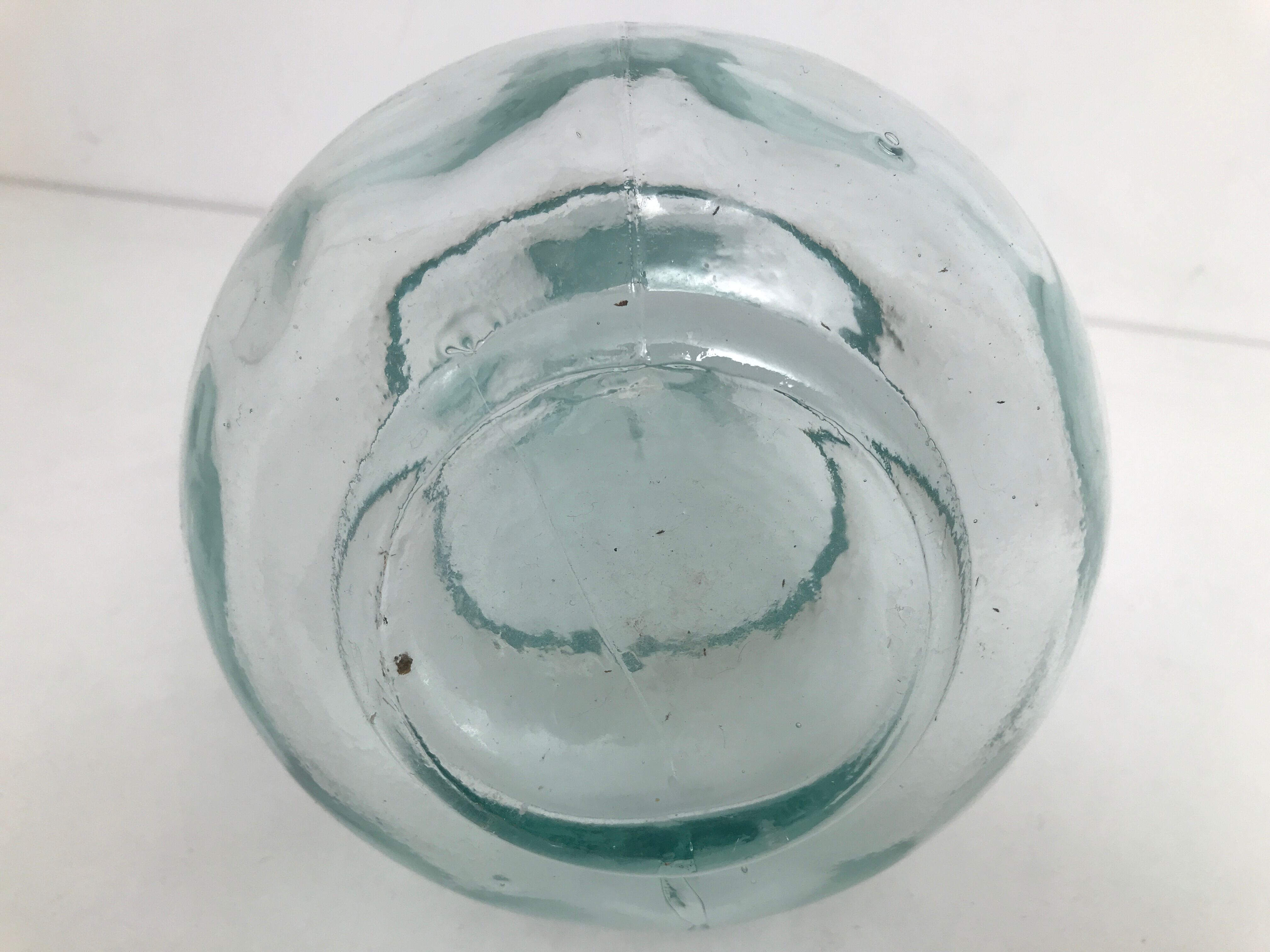 Glass art deco bottle